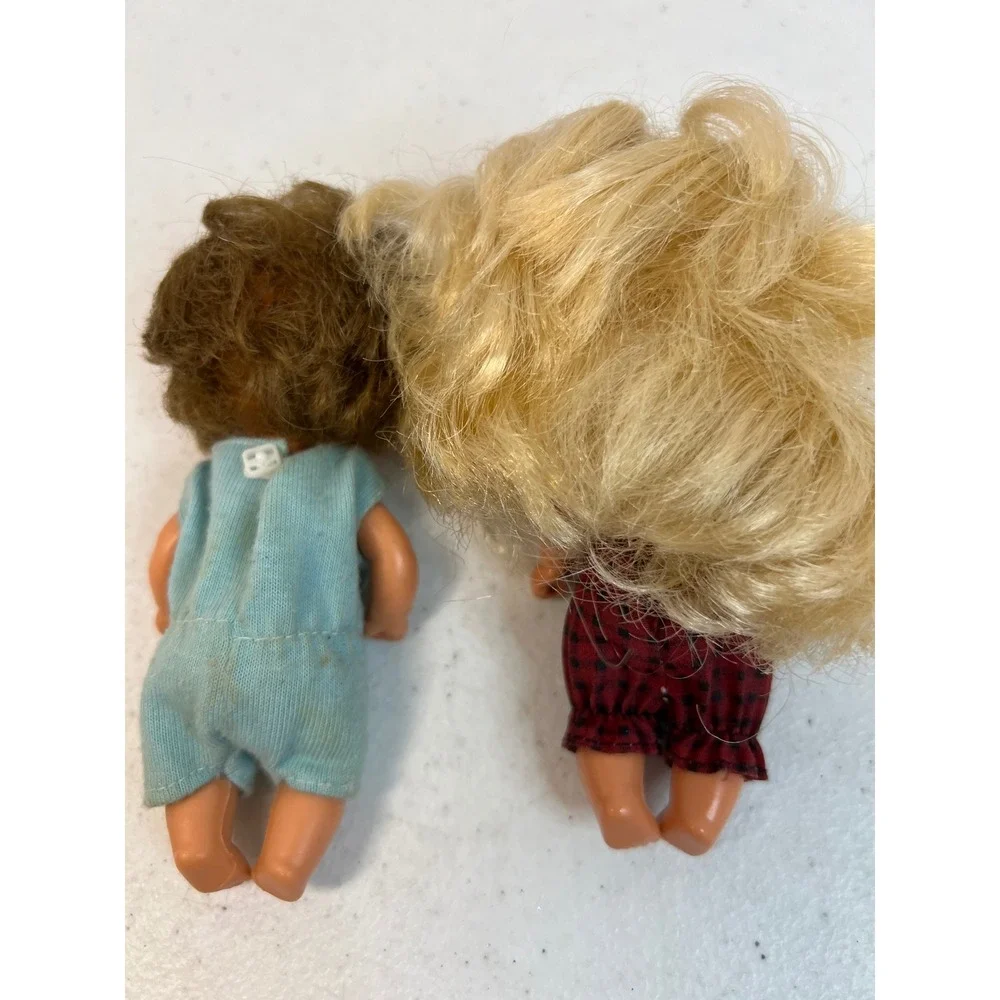 Vintage Mattel Heart Family Barbie Baby Dolls Blonde Brunette ABC Apple Outfits